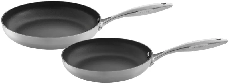 Koekenpannenset CTX ø 24 & 28 cm - geschikt voor alle warmtebronnen - standaard anti-aanbaklaag by Scanpan in Zwart – product photo