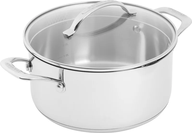 Kookpan met Glazen Deksel 24cm STS von Scanpan in Hoogglans chroom – Produktfoto