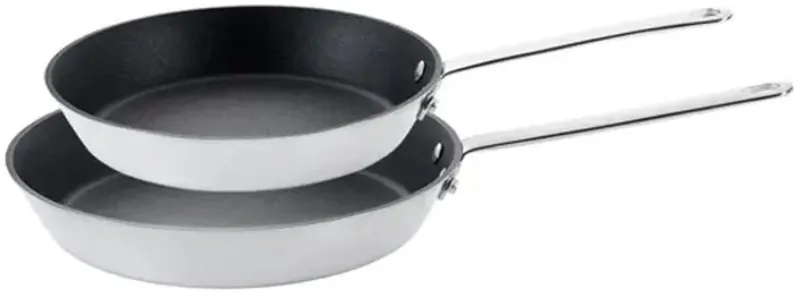 Maitre D Steel Koekenpannenset 20 + 28 cm - RVS - Inductie - Geschikt voor alle warmtebronnen - Stratanium+ antiaanbaklaag - 2-delig by Scanpan in Zilver – product photo