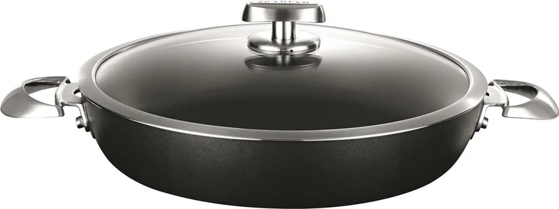 Pro IQ chefpan 32 cm met deksel by Scanpan in Zwart – product photo