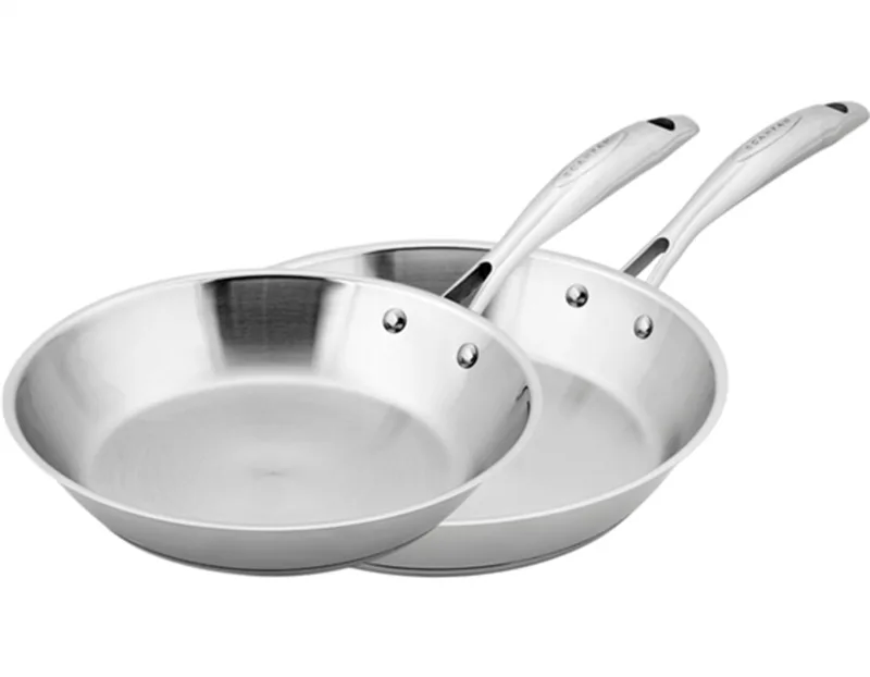 Set van 2 koekenpannen - Zonder Anti-aanbaklaag- STS - 20 en 28 cm. Geschikt voor alle warmtebronnen ( incl. inductie ) by Scanpan in Zilver – product photo