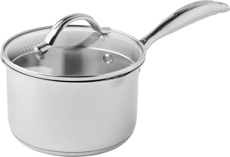 Steelpan met Glazen Deksel 16cm by Scanpan in Hoogglans chroom – product photo