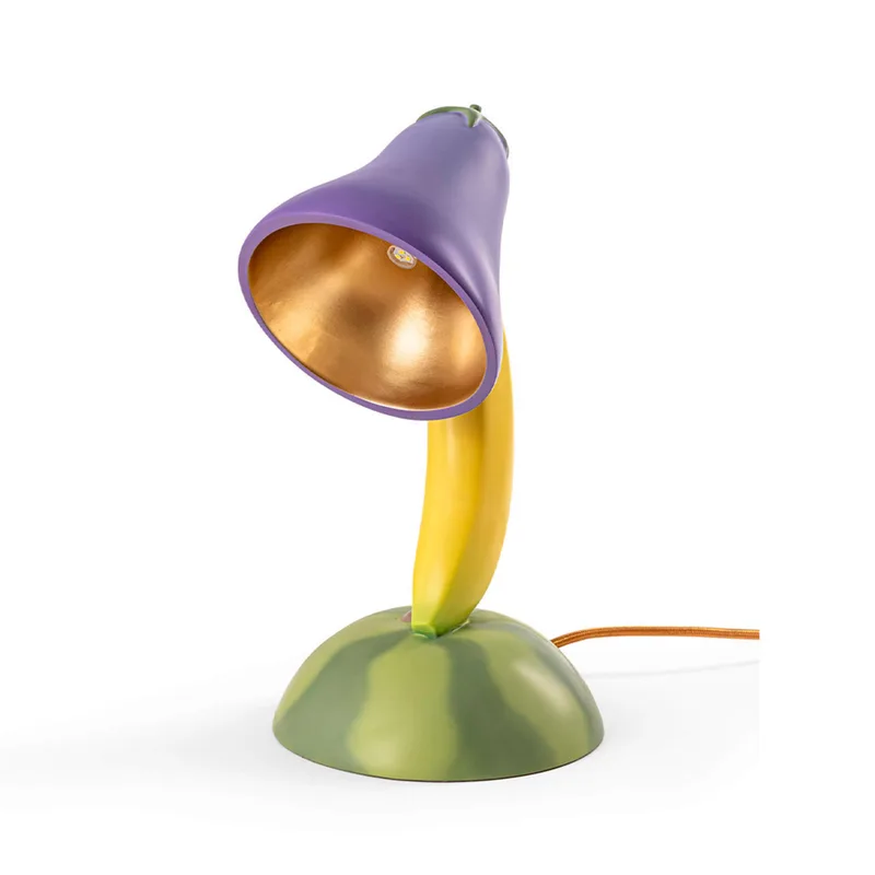 Aubergine tafellamp, paars/groen/geel, 31 cm - SELETTI - Woonkamer - Kunststof by Seletti – product photo