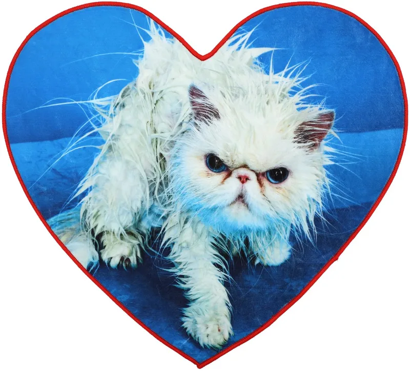 Badmat Pets - Angry Cat van Seletti in Meerkleurig – productfoto