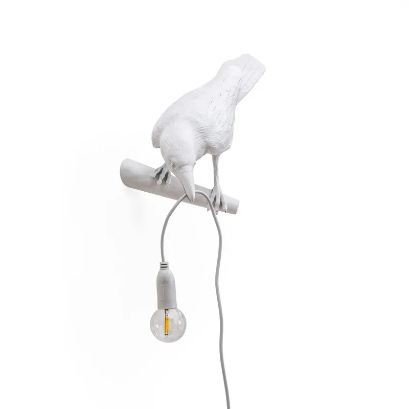 Bird Lamp Looking Left Wandlamp Wit - Seletti - Woonkamer - Designer - Kunststof de Seletti – photo du produit