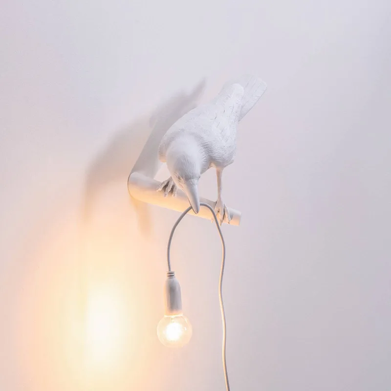 Bird Lamp Looking Left Wandlamp Wit de Seletti – photo du produit 4 sur 5