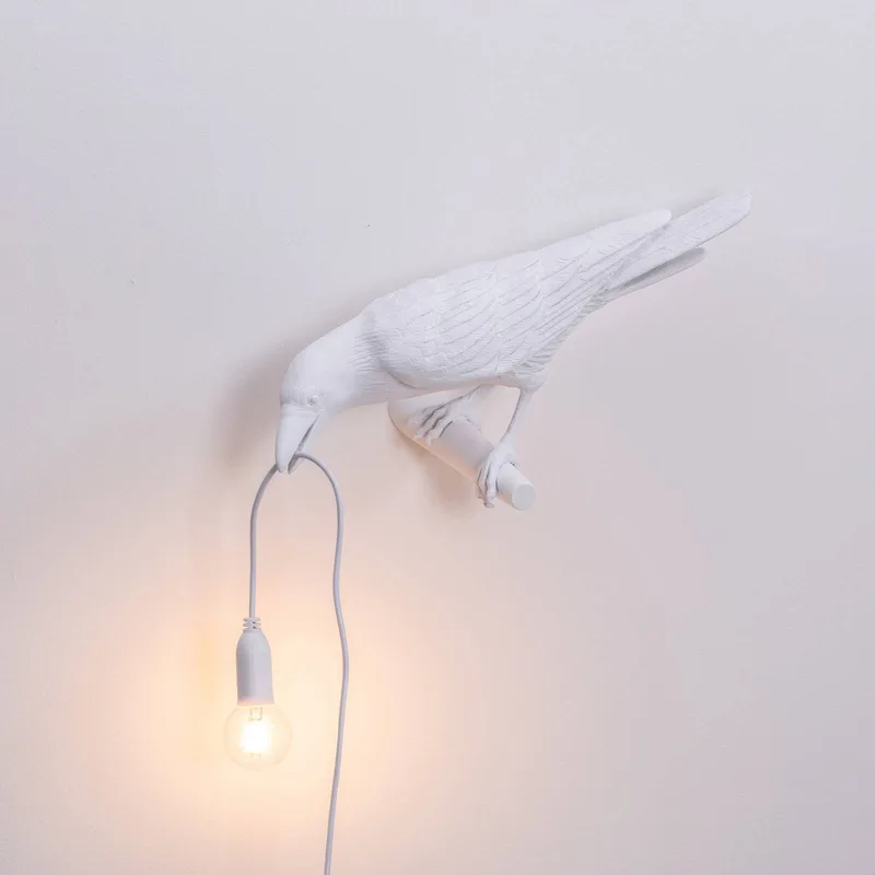 Bird Lamp Looking Left Wandlamp Wit de Seletti – photo du produit 3 sur 5