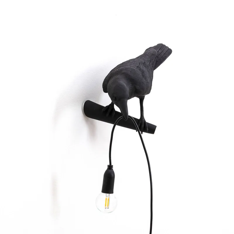 Bird Lamp Looking Left Wandlamp Zwart by Seletti – product photo 3 of 5