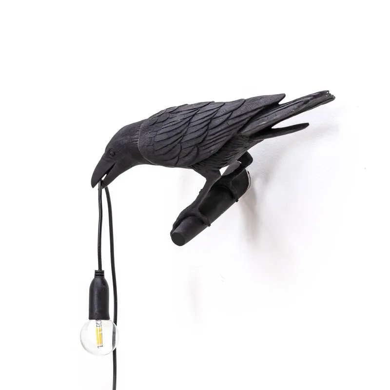 Bird Lamp Looking Left Wandlamp Zwart by Seletti – product photo 4 of 5