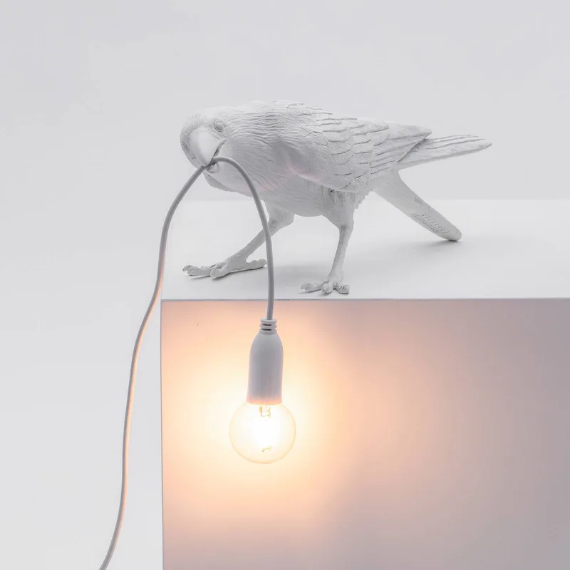 Bird Lamp Playing Tafellamp Wit de Seletti – photo du produit 2 sur 4