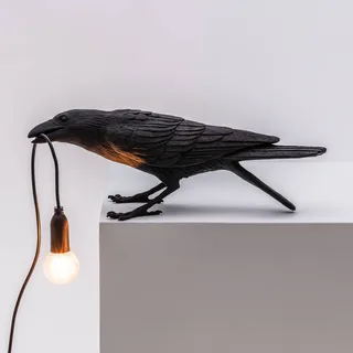 Bird Lamp Playing Tafellamp Zwart de Seletti – photo du produit 3 sur 5