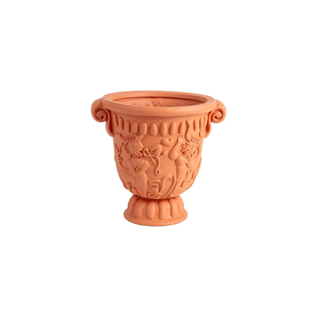 Blumentopf Magna Graecia - Orange - Terrakotta - Designer Antonio Aricò von Seletti – Produktfoto