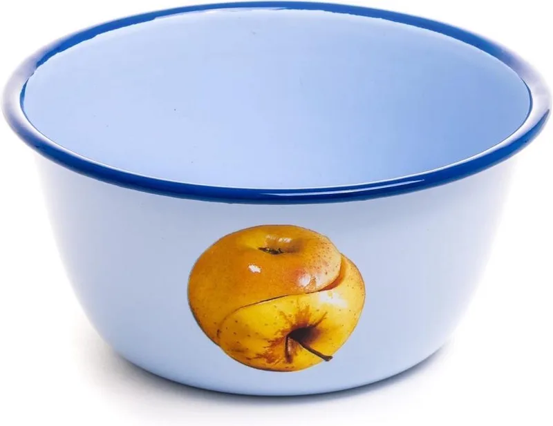 Bowl 2st Geëmailleerde Kom SELETTI Serveerschalen émaille kommen - appel 16993 by Seletti in Blauw – product photo