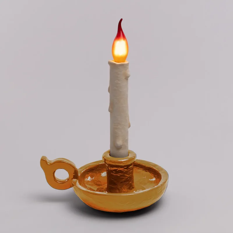 Bugia Blow ToGo tafellamp goud - SELETTI Grimm Bugia - Woonkamer - Designer - Kunststof de Seletti – photo du produit