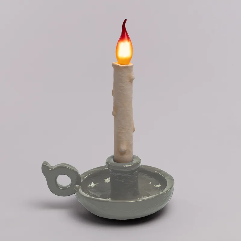 Bugia Blow ToGo tafellamp Grijs - SELETTI Grimm Bugia - Woonkamer - Designer - Kunststof de Seletti – photo du produit