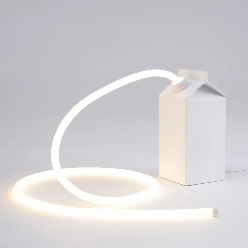 Daily Glow Milk Taffellamp - Seletti - Woonkamer - Designer - Kunststof de Seletti – photo du produit