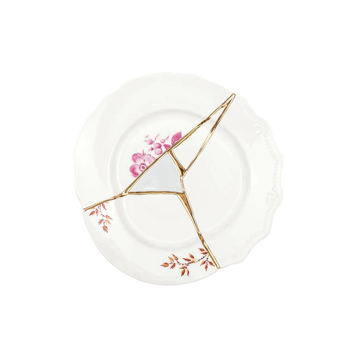 Dessertteller Kintsugi - Weiß - Gold - Designer Marcantonio de Seletti – photo du produit