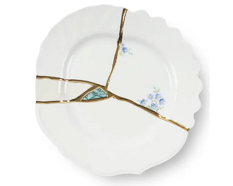 Frühstücksteller Teller Kintsugin 3 Dessert Plate Porzellan (21cm) van Seletti – productfoto