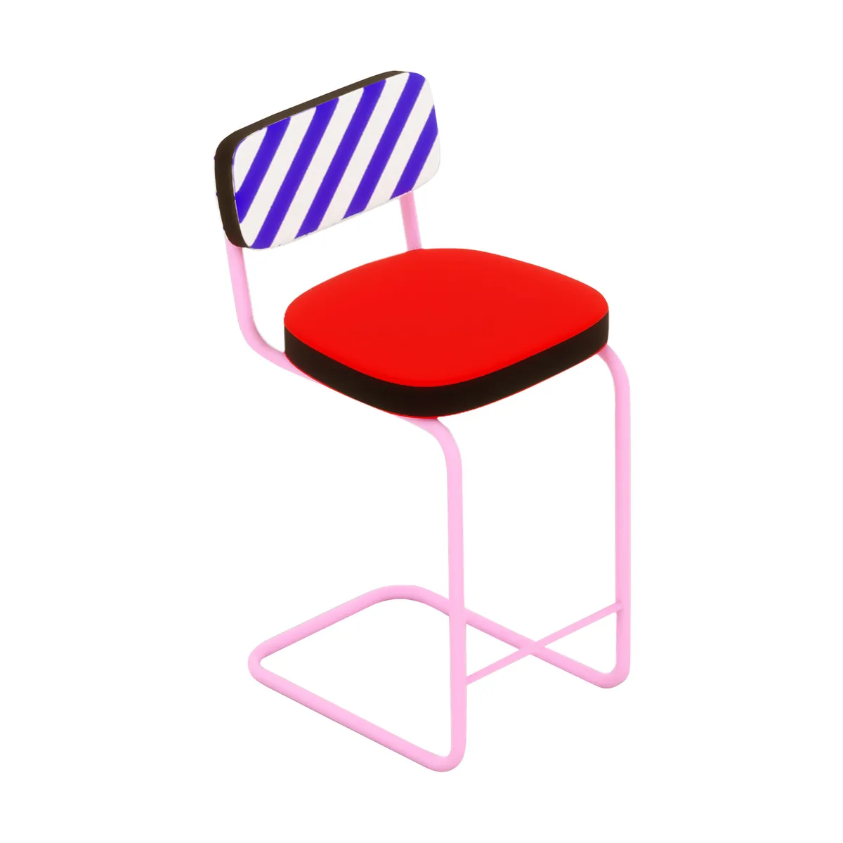 gepolsterter Hochstuhl Super Furniture - Bunt - Schaumstoff - Designer Hello Again by Seletti – product photo