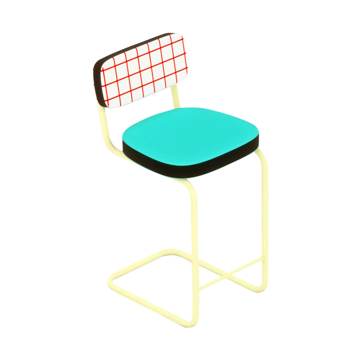 gepolsterter Hochstuhl Super Furniture - Bunt - Schaumstoff - Designer Hello Again by Seletti – product photo