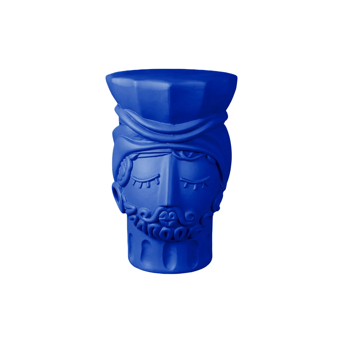 Hocker Magna Graecia - Blau - Terrakotta - Designer Antonio Aricò von Seletti – Produktfoto