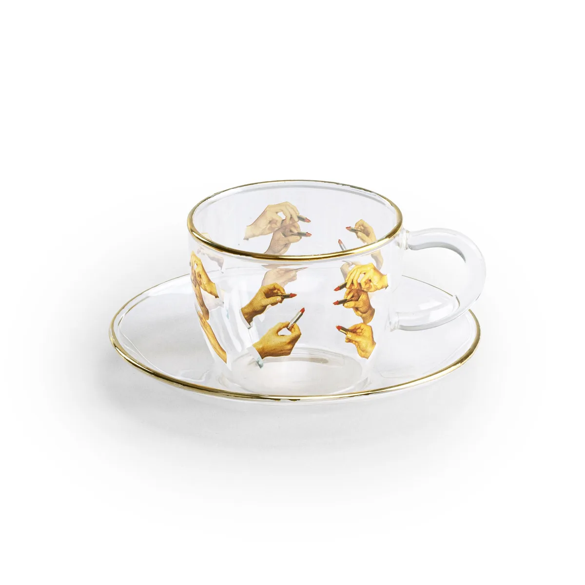 Kaffeetasse Toilet Paper - Bunt - Borosilikatglas - Designer Bas van der Veer von Seletti – Produktfoto