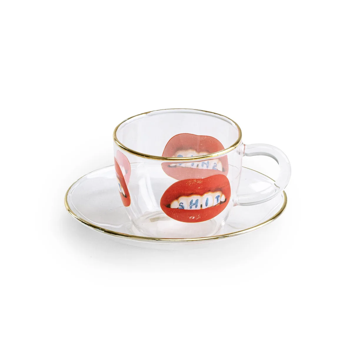 Kaffeetasse Toilet Paper - Bunt - Borosilikatglas - Designer Floris Hovers von Seletti – Produktfoto