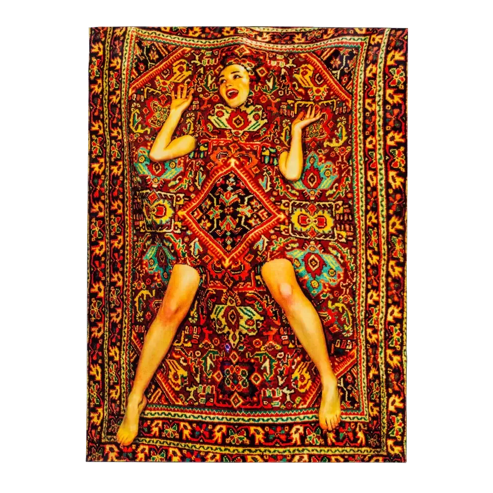 Lady on carpet rechthoekig vloerkleed van Seletti – productfoto