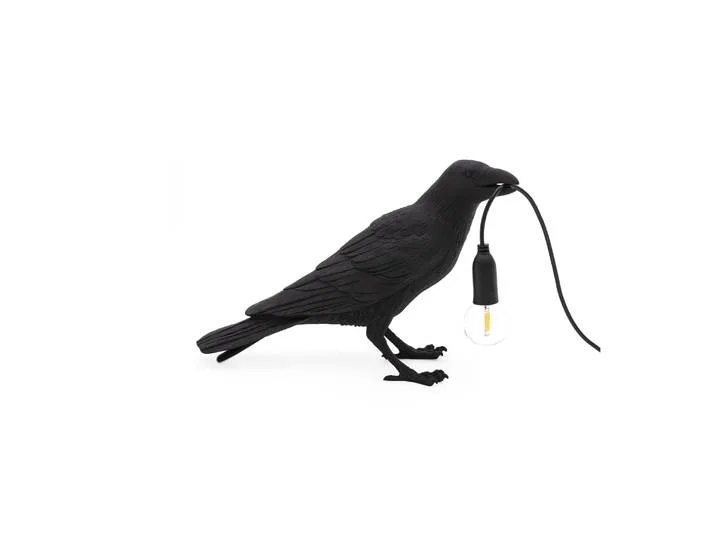 Lampe de table Bird - Noir - Résine - Designer Marcantonio by Seletti – product photo