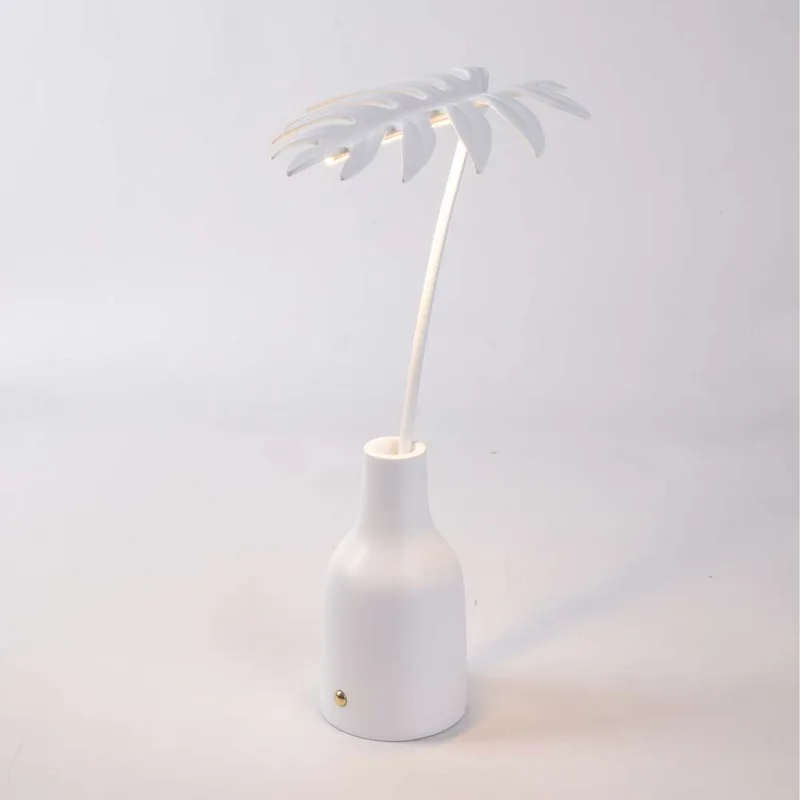 Leaf Light Stellou Portable Tafellamp White - Seletti - Woonkamer - Metaal by Seletti – product photo