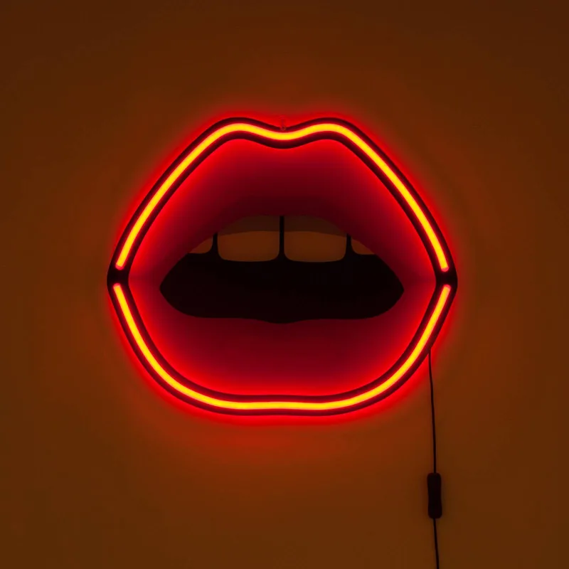 LED decoratie-wandlamp Blow, 47x39,5cm by Seletti in Multicolour, Helder – product photo