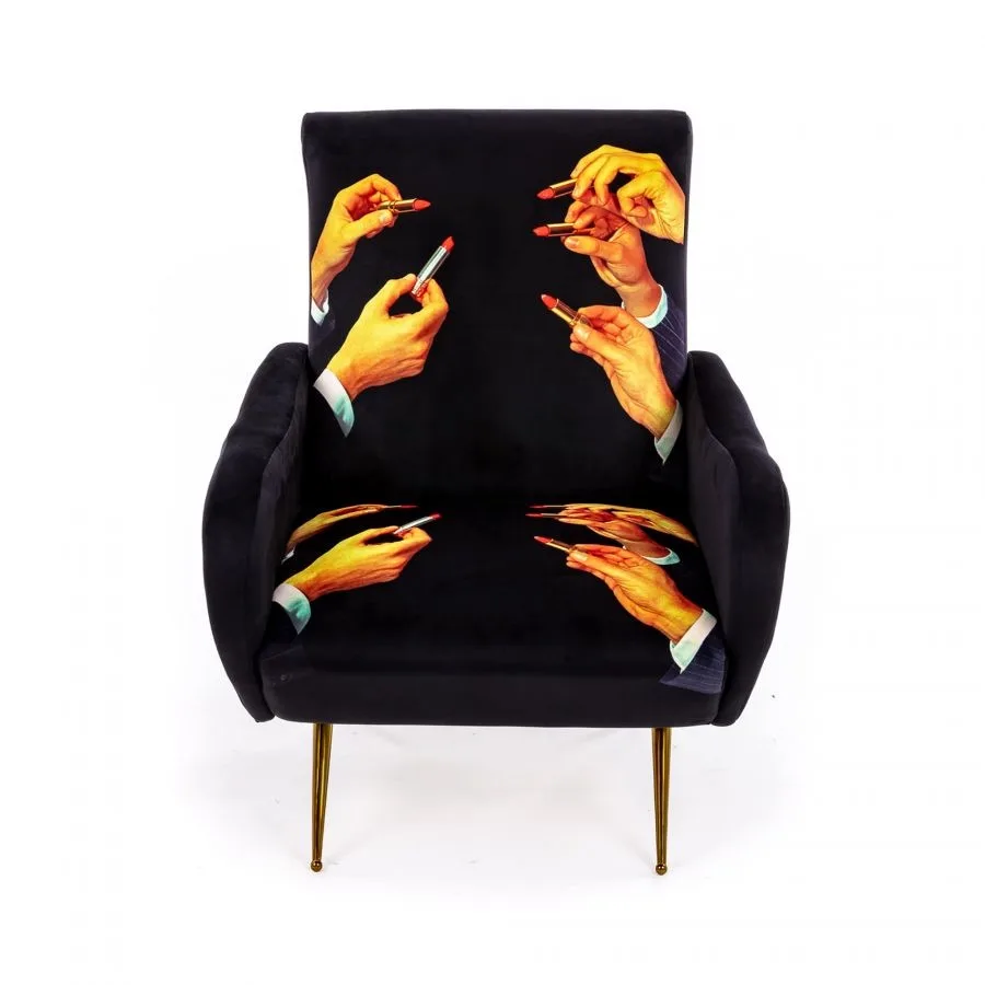 Lipstick armstoel zwart - 16075 de Seletti – photo du produit