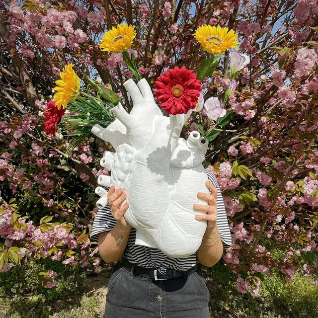 Love in Bloom Reuzenvaas, h 60 cm, glasvezel