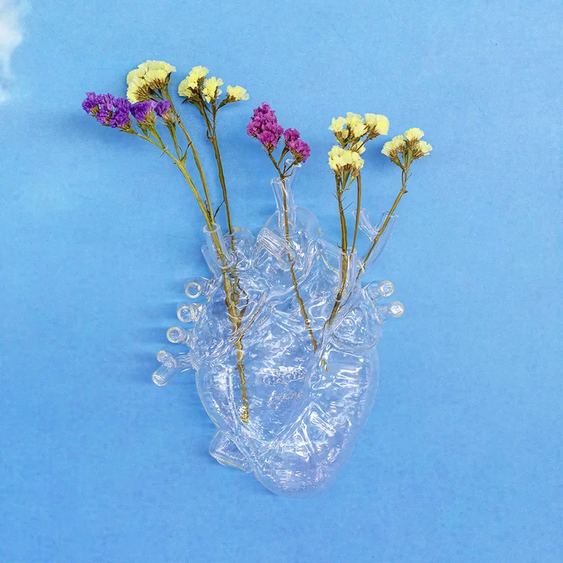 Love in Bloom vaas, helder, hoogte 24 cm, hartvormig, glas by Seletti in Duidelijk – product photo