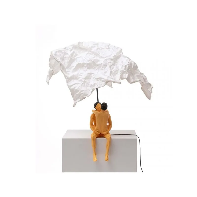 Love is a Verb Max & Roberta tafellamp - SELETTI - Woonkamer - Kunststof de Seletti – photo du produit