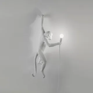 Monkey Hanging Wandlamp Left Wit de Seletti – photo du produit 4 sur 5