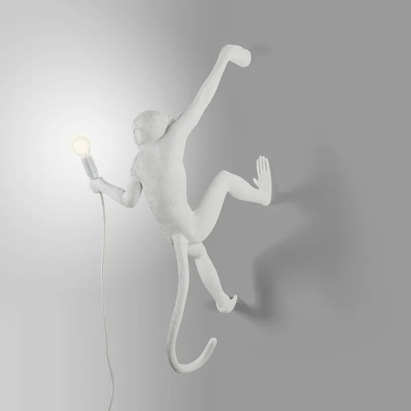 Monkey Hanging Wandlamp Right Wit de Seletti – photo du produit 5 sur 5