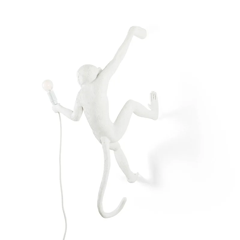 Monkey Hanging Wandlamp Right Wit de Seletti – photo du produit 2 sur 5
