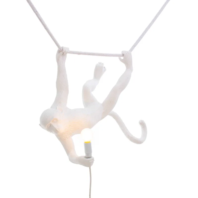 Monkey Swing Hanglamp Wit de Seletti – photo du produit 3 sur 5