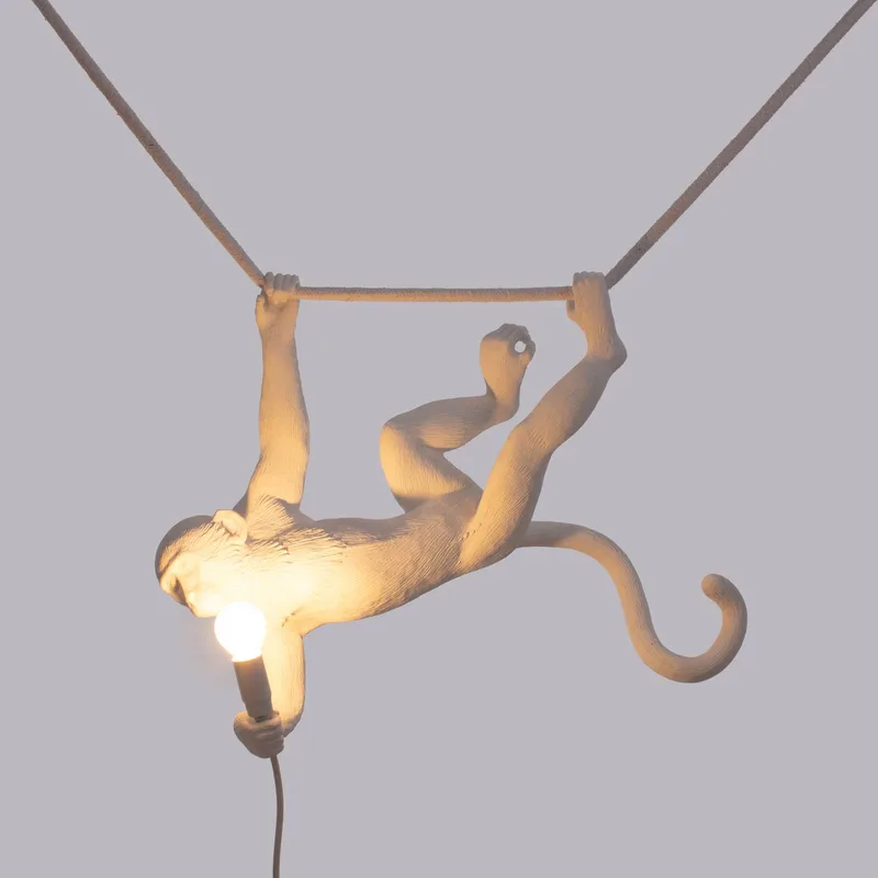 Monkey Swing Hanglamp Wit de Seletti – photo du produit 4 sur 5