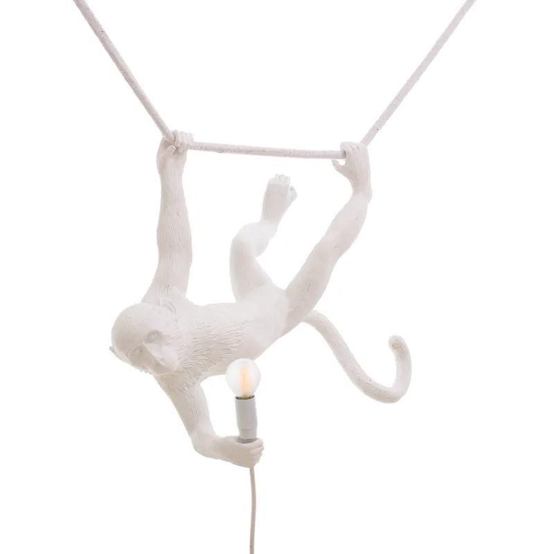 Monkey Swing Hanglamp Wit de Seletti – photo du produit 2 sur 5