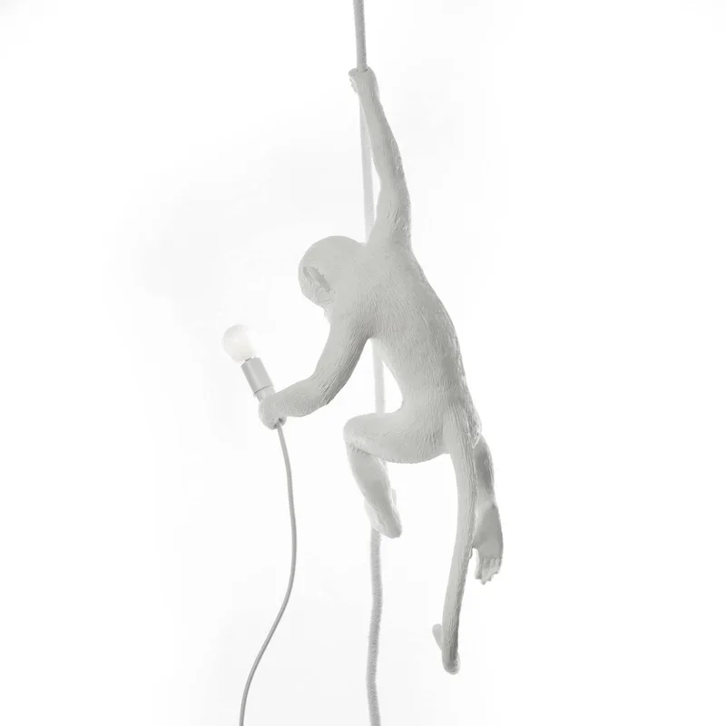 Monkey With Rope Hanglamp Wit de Seletti – photo du produit 2 sur 5