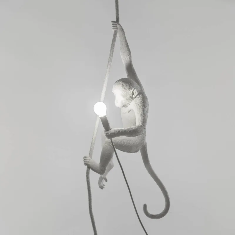 Monkey With Rope Hanglamp Wit de Seletti – photo du produit 4 sur 5