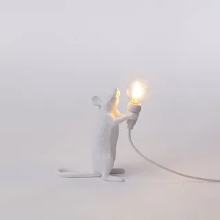Mouse Lamp LED decoratieve lamp USB rechtop de Seletti en Blanc – photo du produit 2 sur 3
