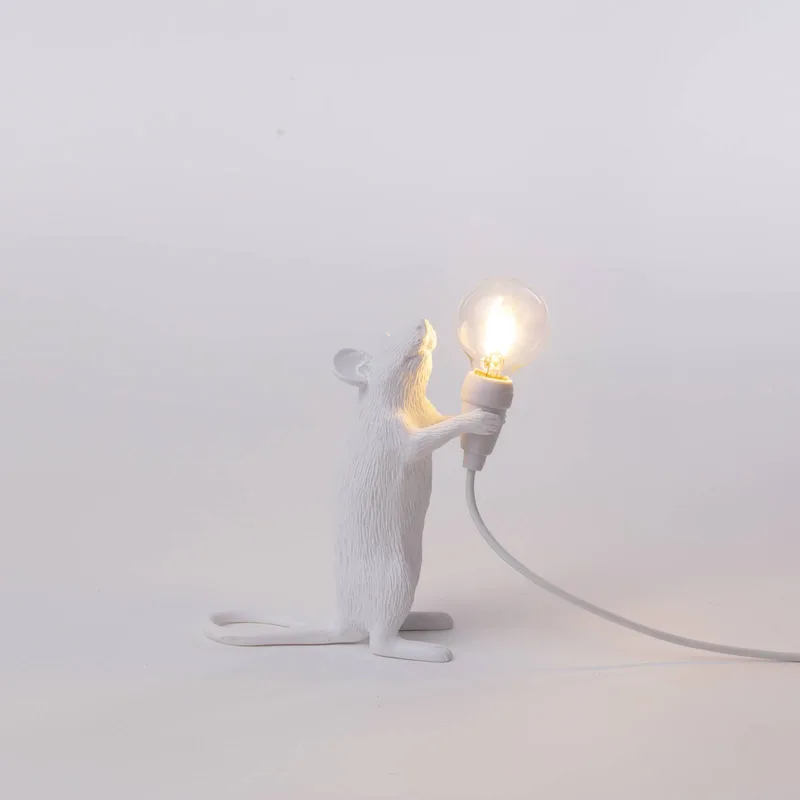 Mouse Lamp LED decoratieve lamp USB rechtop de Seletti en Blanc – photo du produit 2 sur 3