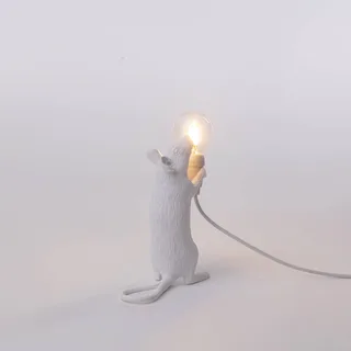 Mouse Lamp LED decoratieve lamp USB rechtop de Seletti en Blanc – photo du produit 3 sur 3
