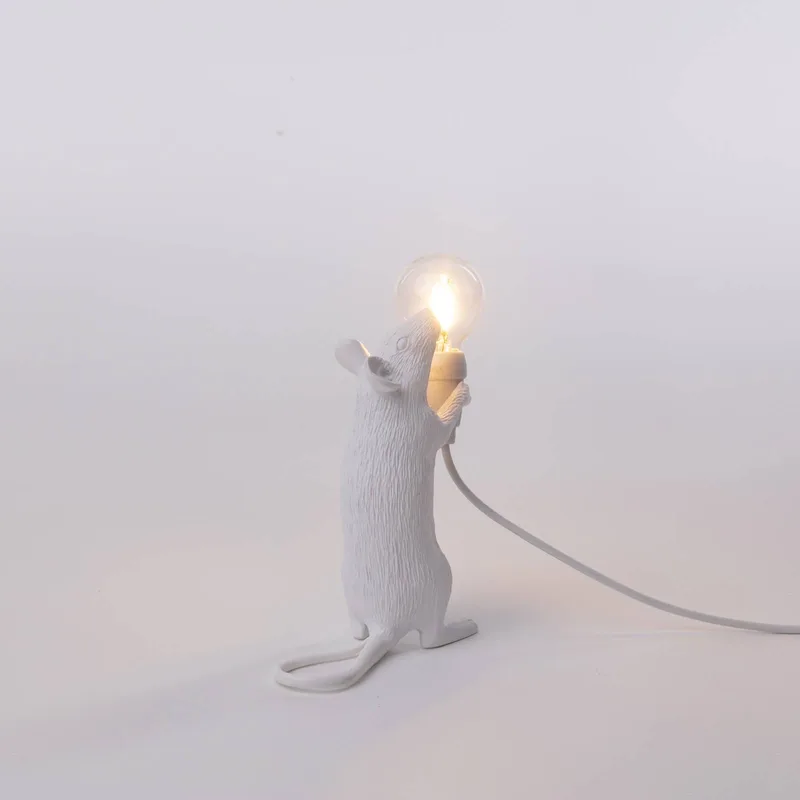 Mouse Lamp LED decoratieve lamp USB rechtop de Seletti en Blanc – photo du produit 3 sur 3