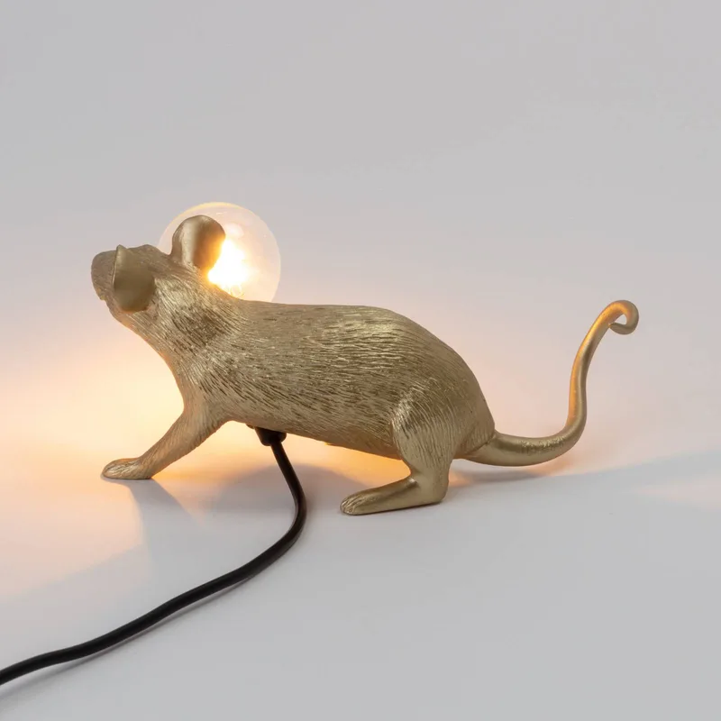 Muselampe LED-pære USB vandret guld fra Seletti – produktbillede 5 af 5