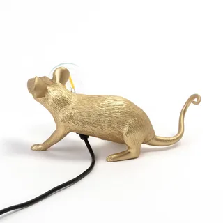 Muselampe LED-pære USB vandret guld fra Seletti – produktbillede 2 af 5
