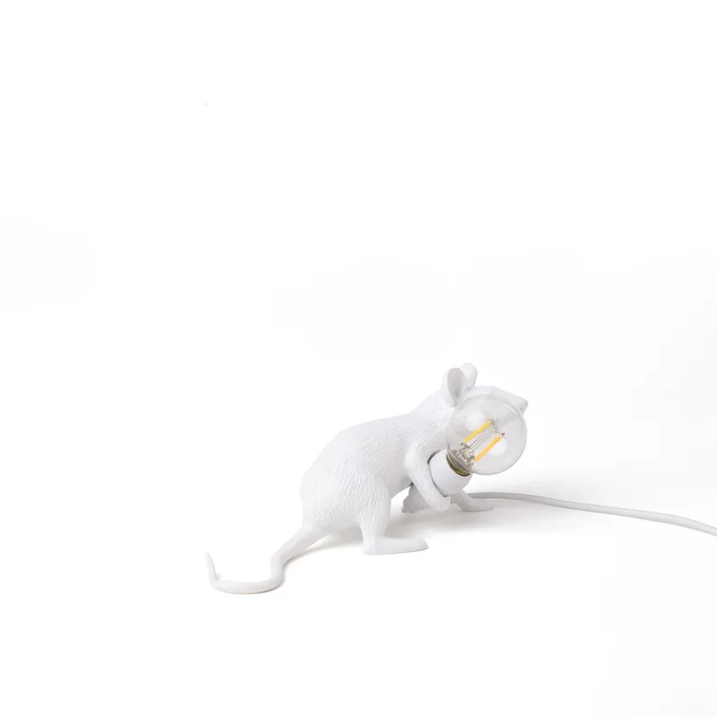 Mouse Lamp Lop Lying Down Tafellamp - Seletti Mouse Lamp Valentine - Woonkamer - Designer - Kunststof de Seletti – photo du produit